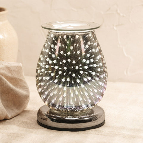 Oval 3D shooting star electric wax melt burner