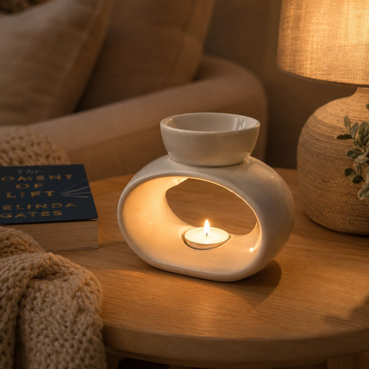 Grey elegance melter in a cosy living room