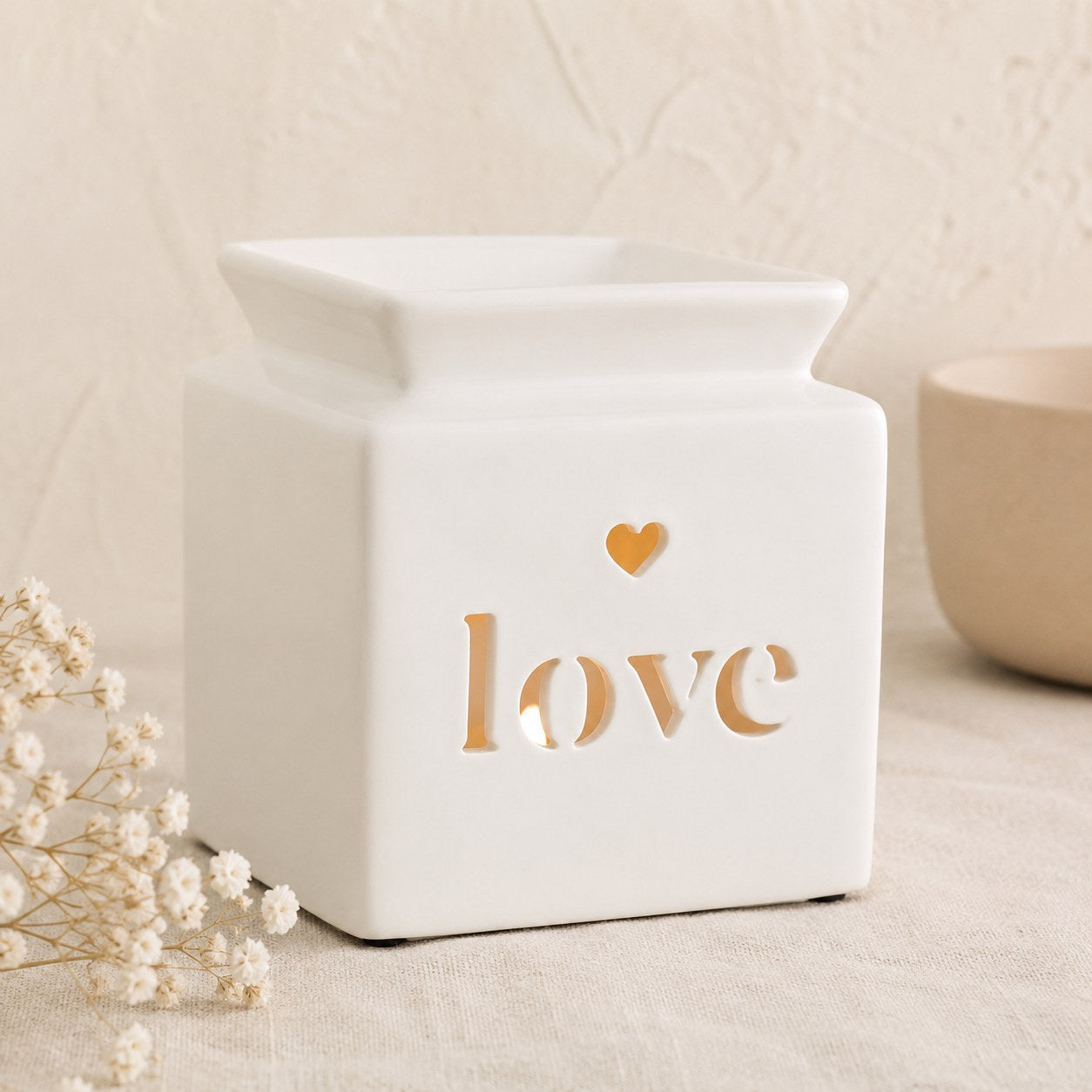 White Love cut out oil burner