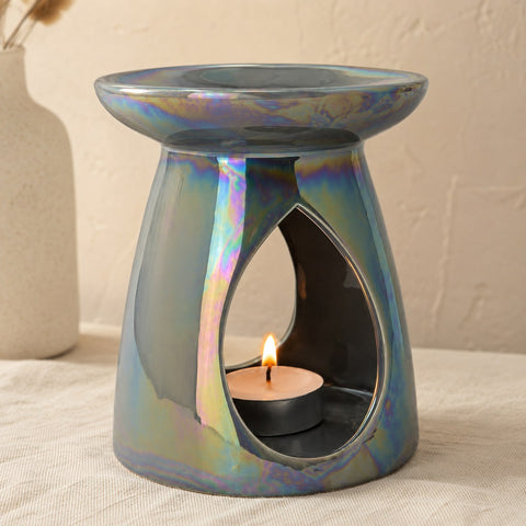 Grey pearly finish wax burner