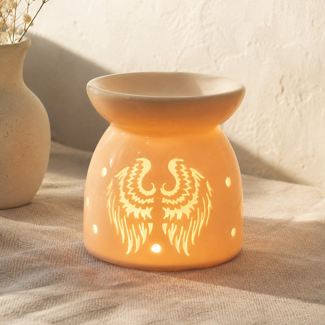 Angel wings wax burner