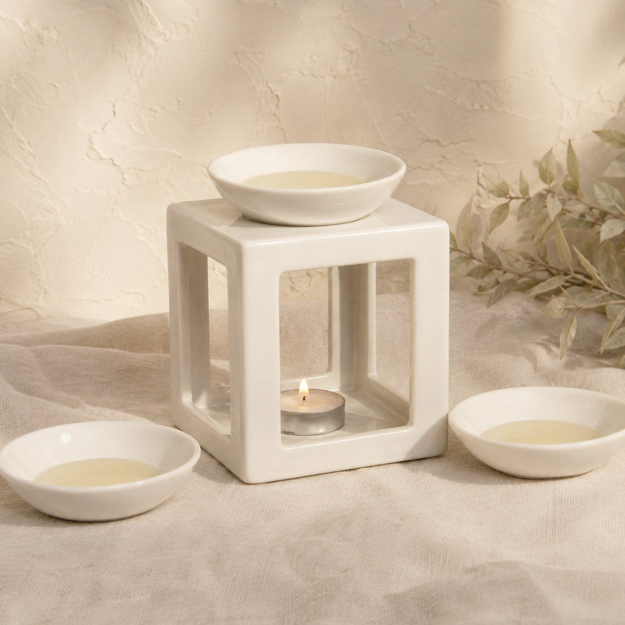 Ceramic wax melter cube set