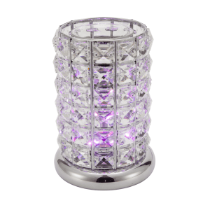 Colour Changing Silver Crystal LED Lamp -  Plus 15 Melts