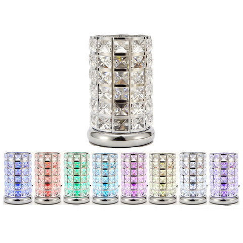 Colour Changing Silver Crystal LED Lamp -  Plus 15 Melts