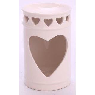 Heart Cut Out Wax Melter / Oil Burner 14cm