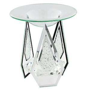 Diamond Shaped Wax Melter / Oil Burner With Crystals 12cm-  Plus 15 Melts