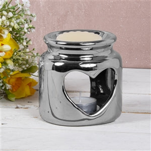 Silver Round Heart Cut Out  Burner -  Plus 15 Melts