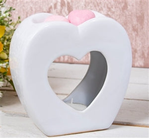 White Heart Oil Burner - Plus 15 Melts