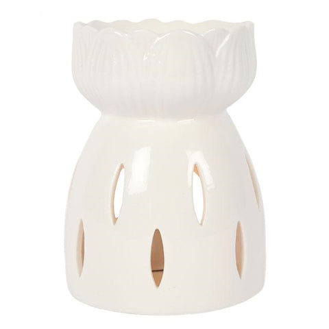 Ceramic Lotus Flower Wax Melter / Oil Burner 10cm