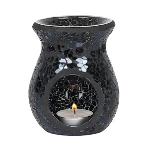 Burner With Black Crackle Design-  Plus 15 Melts