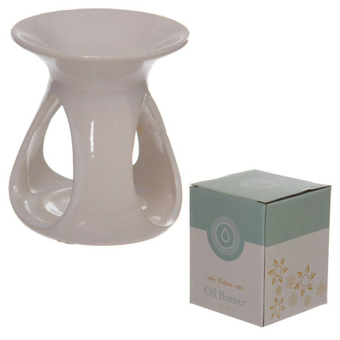 White Tear Drop Ceramic Oil and Tart Burner - Plus 15 melts