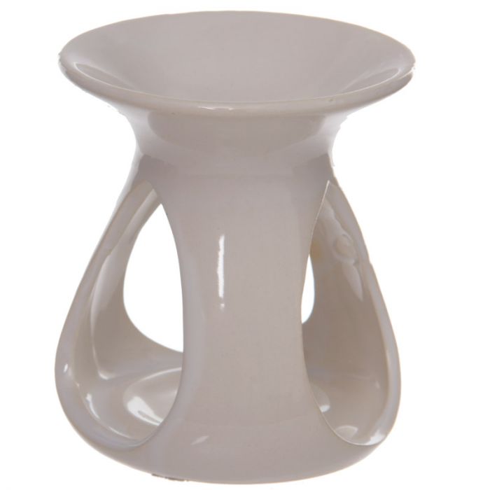 White Tear Drop Ceramic Oil and Tart Burner - Plus 15 melts