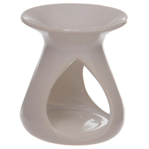 White Tear Drop Ceramic Oil and Tart Burner - Plus 15 melts