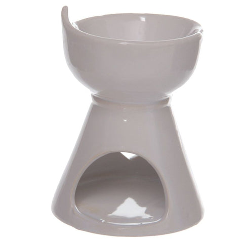 White Ceramic Heart Cutout Oil and Tart Burner - Plus 15 melts