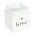 WHITE LOVE CUT OUT OIL BURNER-  Plus 15 Melts