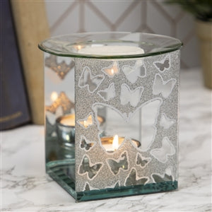 Scented Living - Silver Glitter Butterflies -  Plus 15 Melts