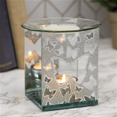 Scented Living - Silver Glitter Butterflies -  Plus 15 Melts
