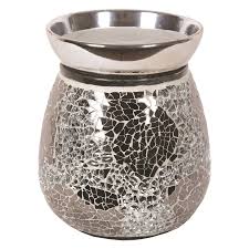 Electric Wax Melt Burner - Silver Crackle - Plus 15 Melts