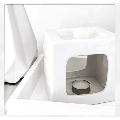 Talin Ceramic Wax Burner -  Plus 15 Melts Available in White & Grey
