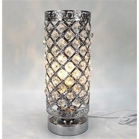 Stunning Silver Crystal Touch Sensitive Aroma Lamp 26cm-  Plus 15 Melts
