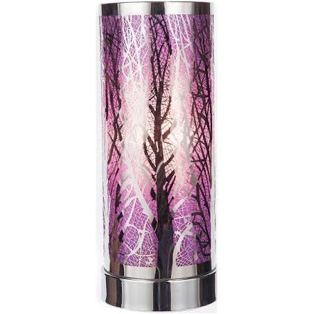 Purple and Silver Touch Sensitive Aroma Lamp 26cm-  Plus 15 Melts