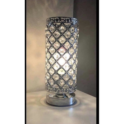Stunning Silver Crystal Touch Sensitive Aroma Lamp 26cm-  Plus 15 Melts