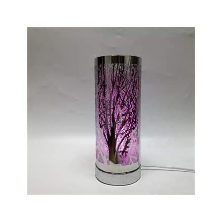 Purple and Silver Touch Sensitive Aroma Lamp 26cm-  Plus 15 Melts