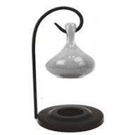 Tear Drop Style Wax Melter / Oil Burner - Grey -  Plus 15 Melts